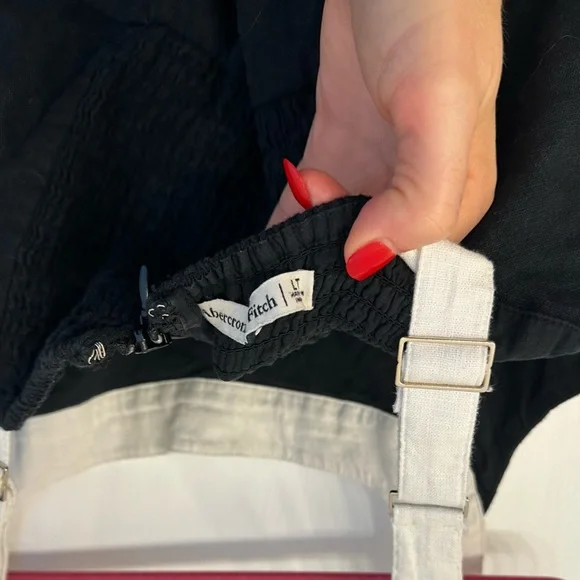 Black & White Linen Dress - Picture 5 of 6